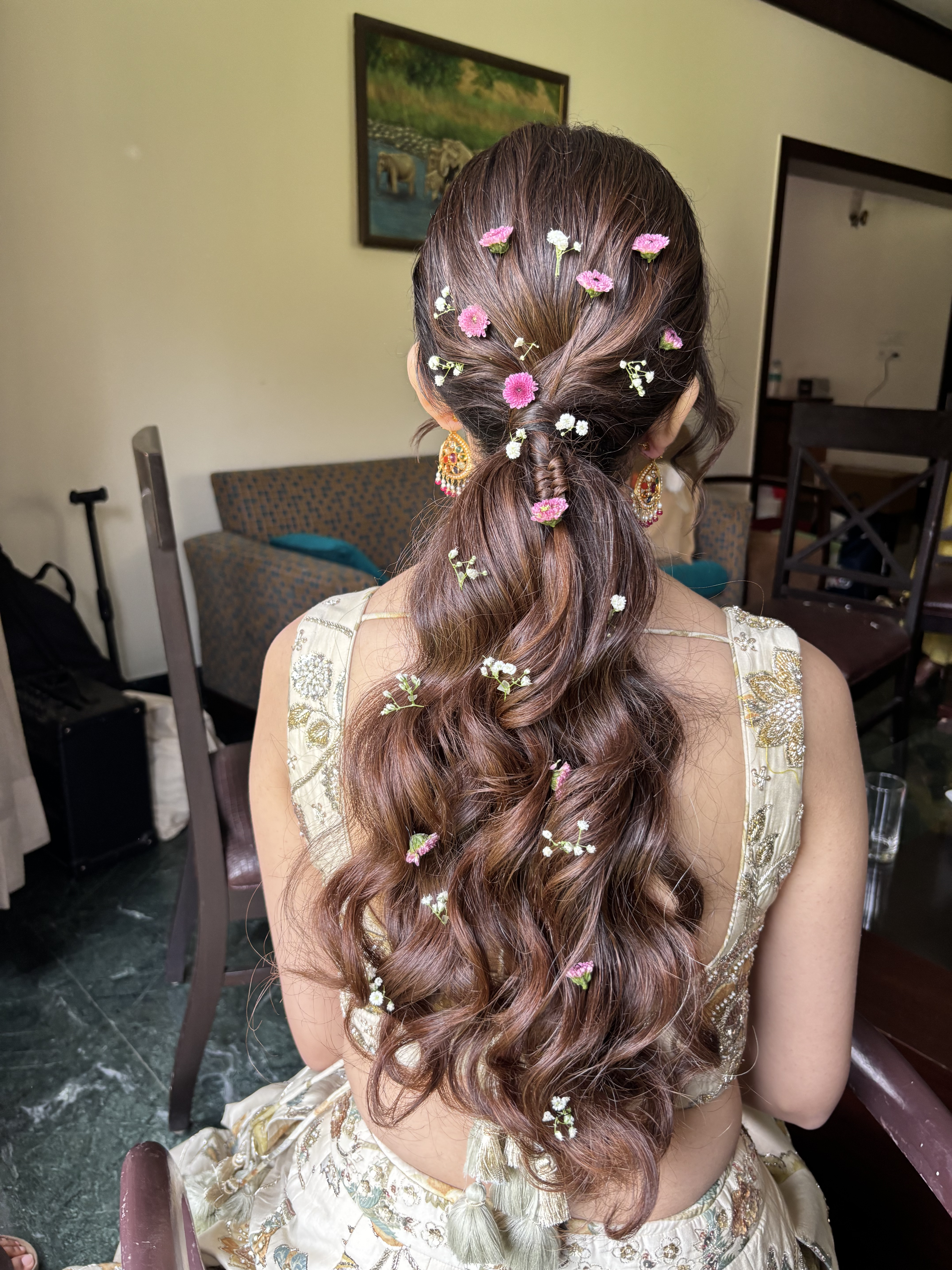 Ruchi Jaiswal bridal braid hairstyle - Featured Style img9609